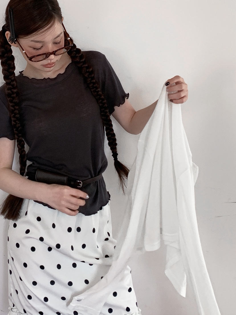 I MFACT韓國直郵實拍女裝新款休閑熱賣職業T恤不含腰包羅紋I MFACTT恤