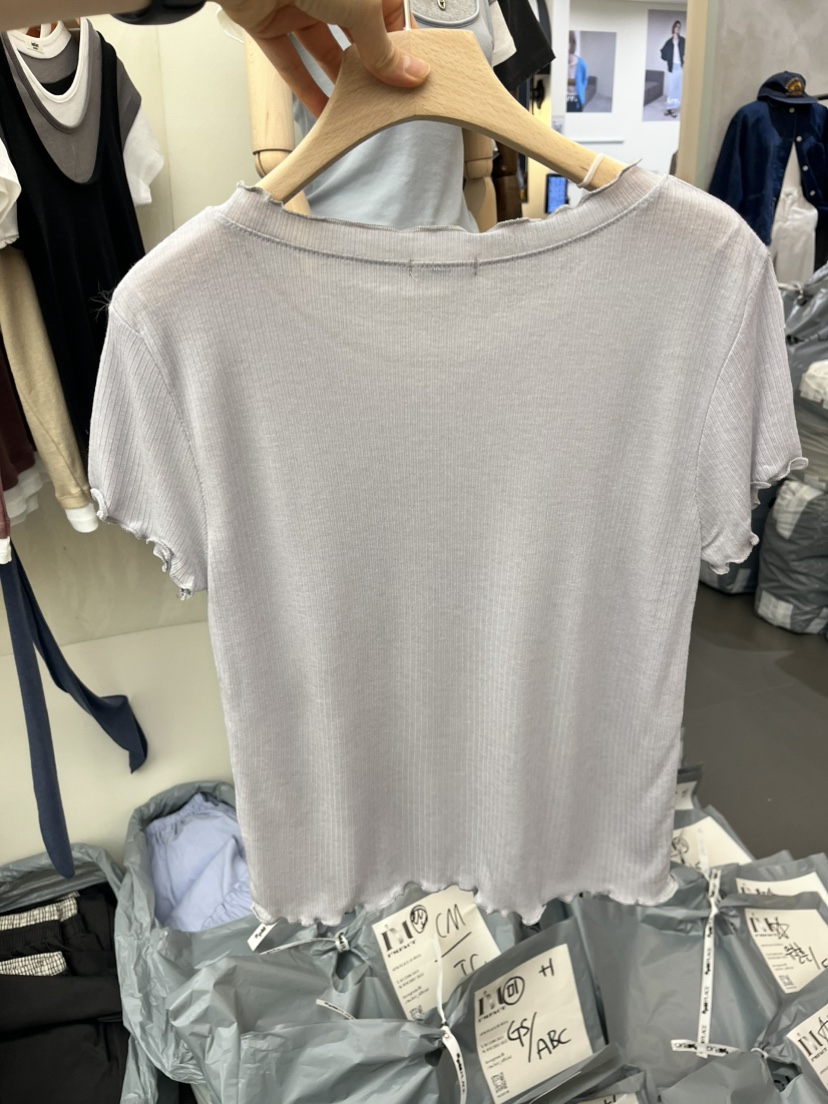 I MFACT韓國直郵實拍女裝新款休閑熱賣職業T恤不含腰包羅紋I MFACTT恤