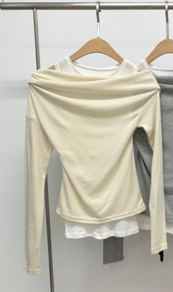 LIVE FOREVER韓國直郵實拍女士新款時尚推薦職業長袖T恤LIVE FOR_EVER長袖T恤圖色1