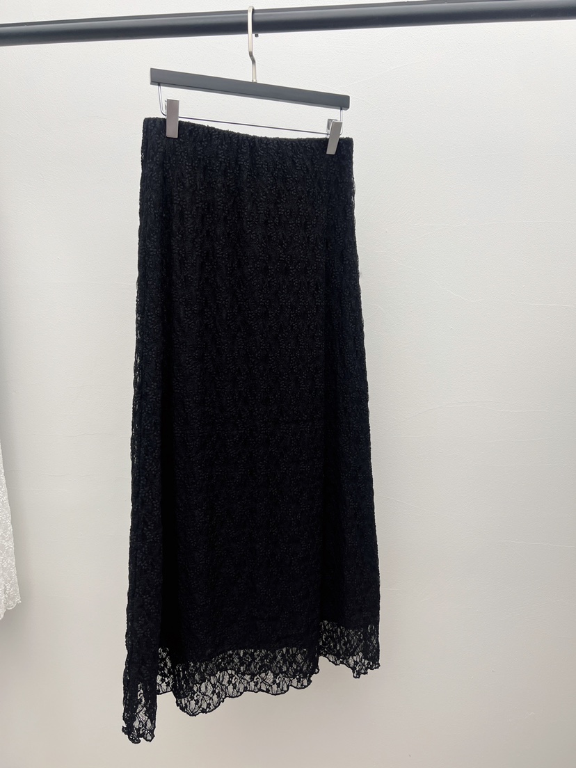 BLACK PIG韓國直郵女裝新款職業休閑26春夏長裙復古蕾絲VIVIAN_LEE長裙圖色2