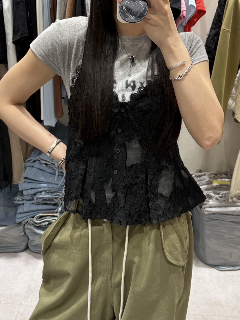 SHIRRING韓國直郵女士新品職業推薦26春夏休閑人氣吊帶背心SHIRRING吊帶/背心