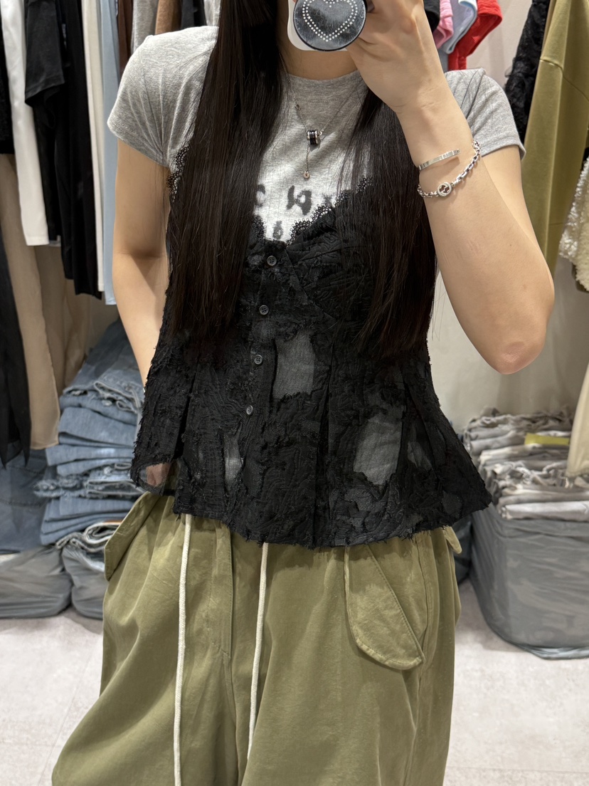 SHIRRING韓國直郵女士新品職業推薦26春夏休閑人氣吊帶背心SHIRRING吊帶/背心