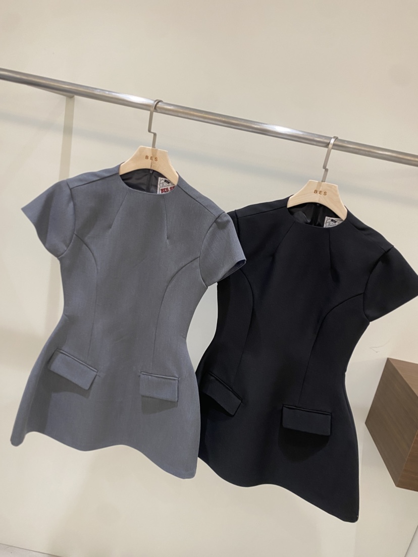 BES韓國直郵女士新款熱賣時尚推薦26春夏人氣休閑職業連衣裙BES SEOUL連衣裙