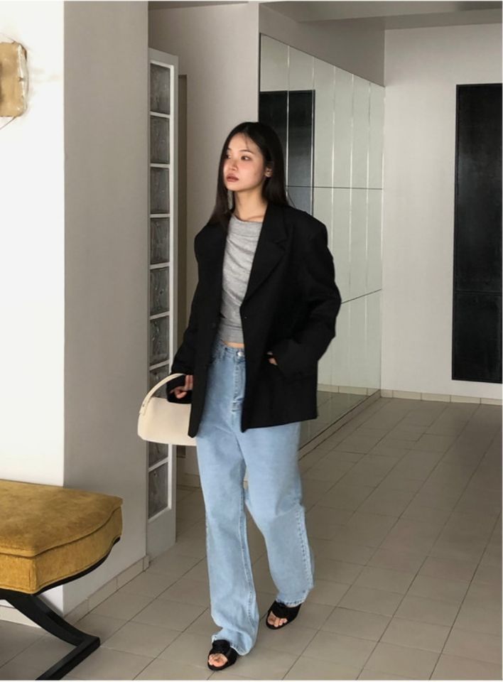 LIVE FOREVER韓國東大門代購女士新品26春夏時尚熱賣牛仔褲LIVE FOR_EVER牛仔褲