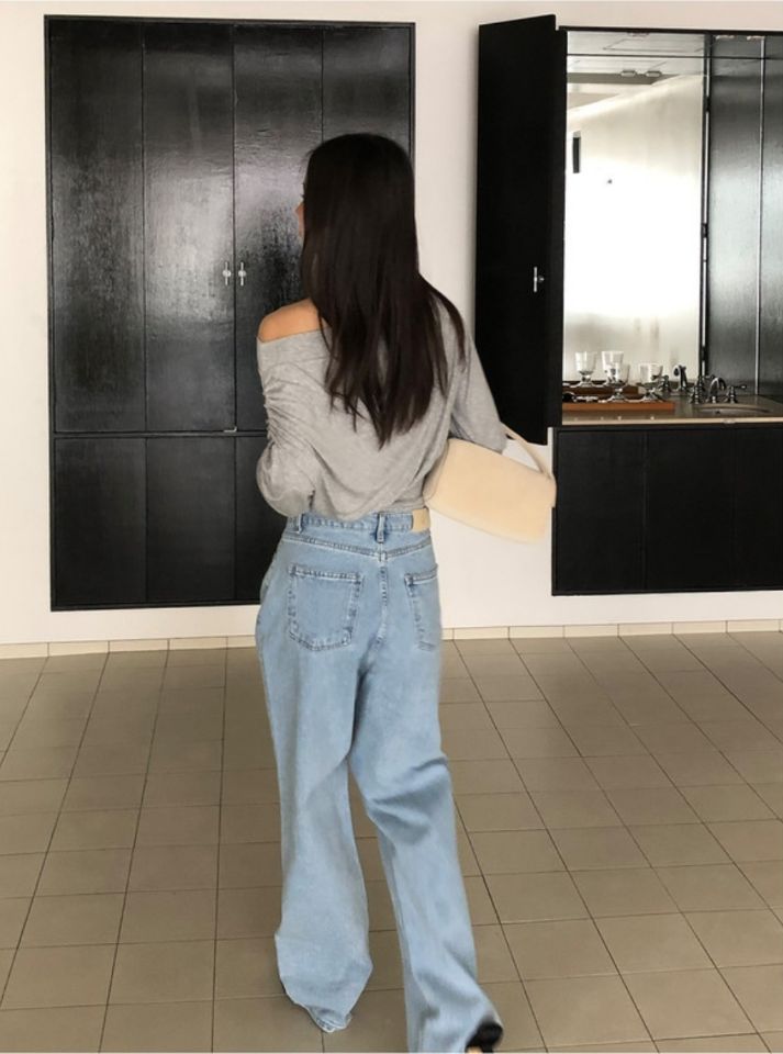 LIVE FOREVER韓國東大門代購女士新品26春夏時尚熱賣牛仔褲LIVE FOR_EVER牛仔褲