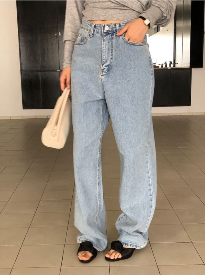 LIVE FOREVER韓國東大門代購女士新品26春夏時尚熱賣牛仔褲LIVE FOR_EVER牛仔褲