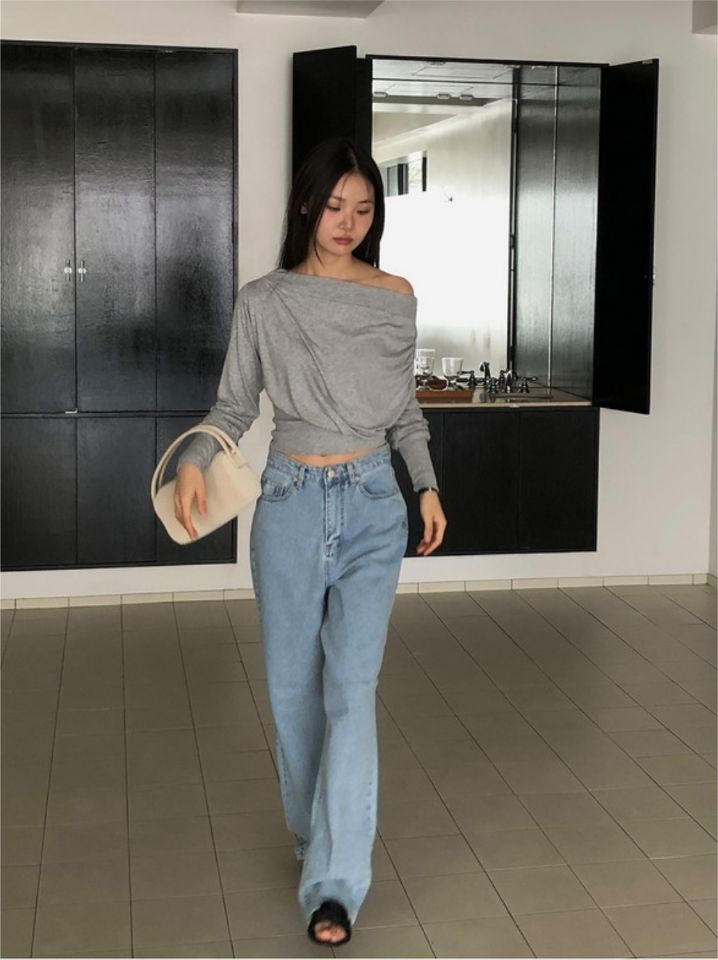 LIVE FOREVER韓國東大門代購女士新品26春夏時尚熱賣牛仔褲LIVE FOR_EVER牛仔褲