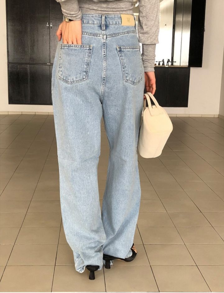 LIVE FOREVER韓國東大門代購女士新品26春夏時尚熱賣牛仔褲LIVE FOR_EVER牛仔褲