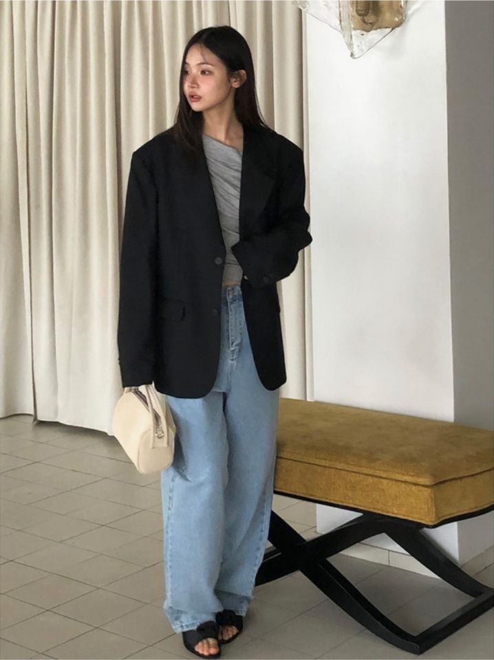 LIVE FOREVER韓國東大門代購女士新品26春夏時尚熱賣牛仔褲LIVE FOR_EVER牛仔褲