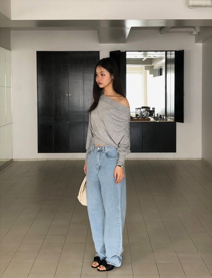 LIVE FOREVER韓國東大門代購女士新品26春夏時尚熱賣牛仔褲LIVE FOR_EVER牛仔褲