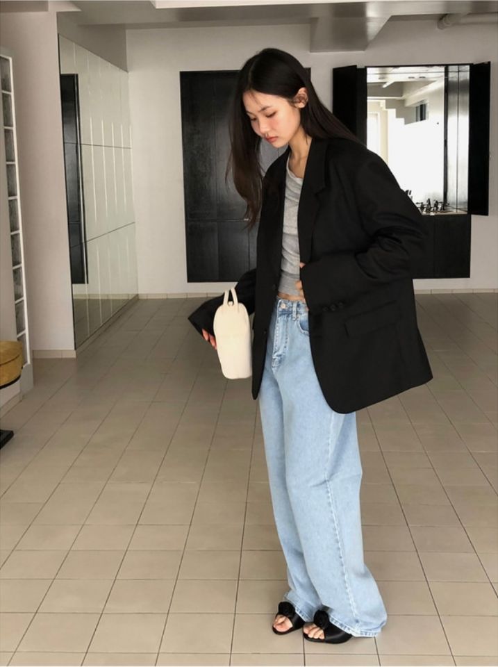 LIVE FOREVER韓國東大門代購女士新品26春夏時尚熱賣牛仔褲LIVE FOR_EVER牛仔褲