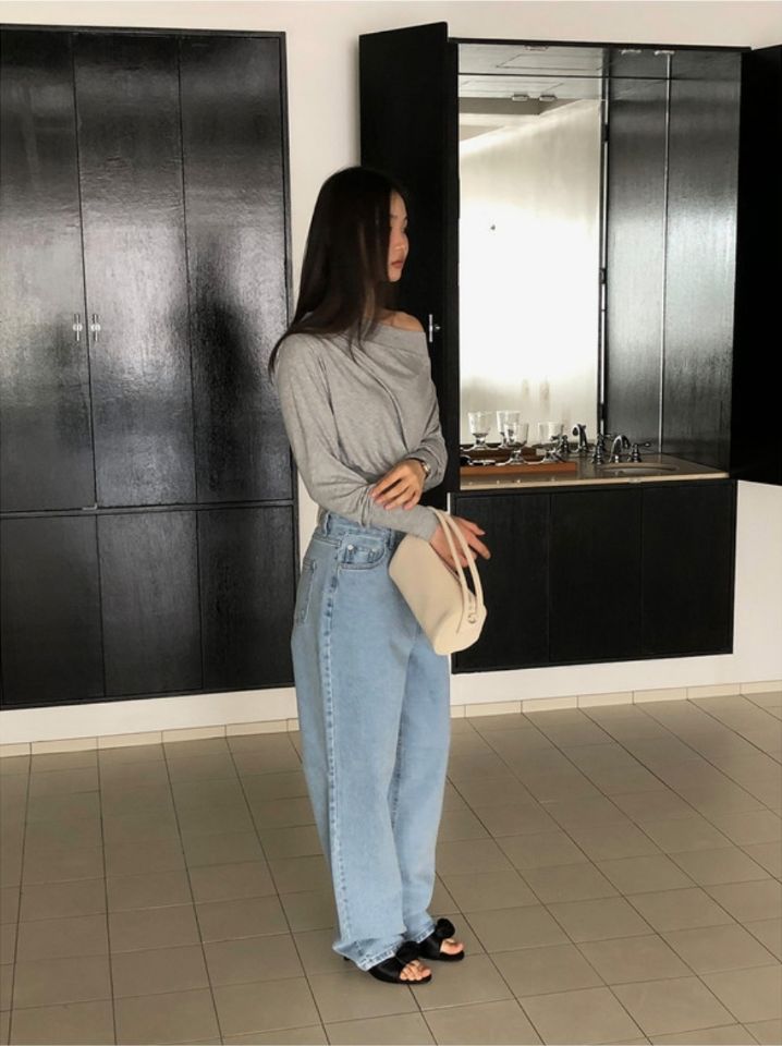 LIVE FOREVER韓國東大門代購女士新品26春夏時尚熱賣牛仔褲LIVE FOR_EVER牛仔褲