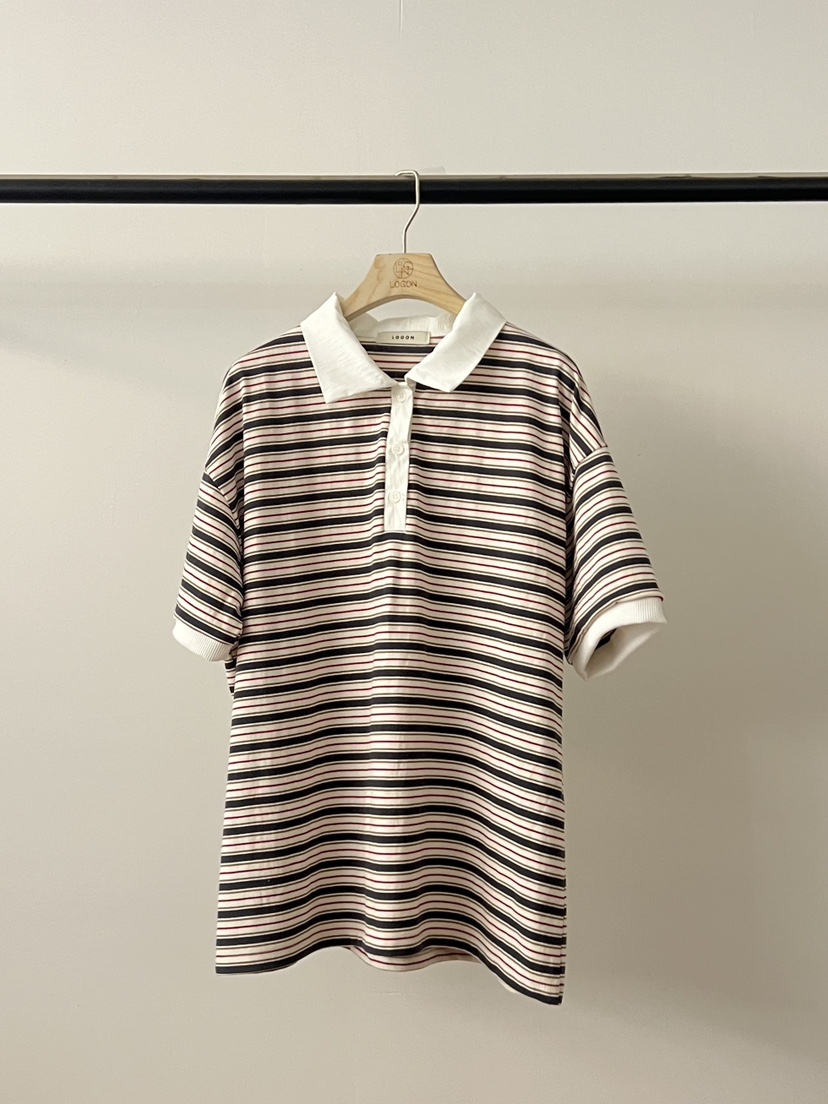 LOGON韓國直郵實拍女士新品職業推薦26春夏時尚熱賣休閑T恤LOGONT恤圖色1