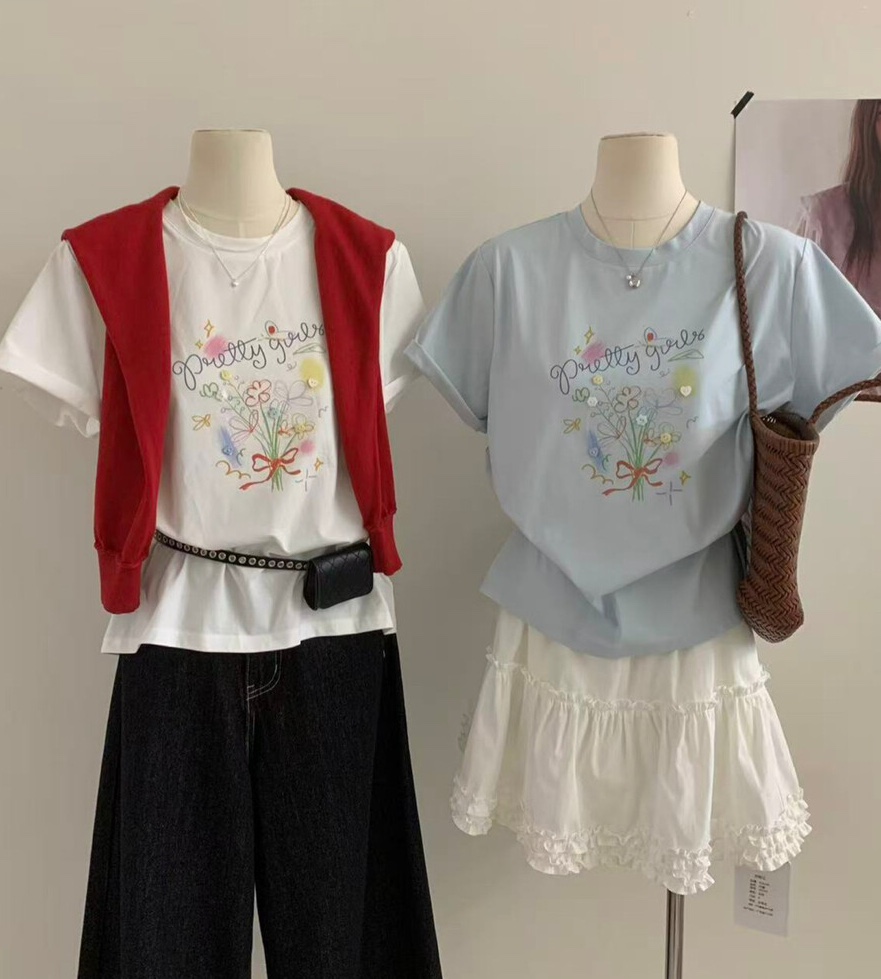 OLA韓國直郵實拍女裝新款熱賣推薦時尚26春夏休閑職業T恤mellor/OLAT恤