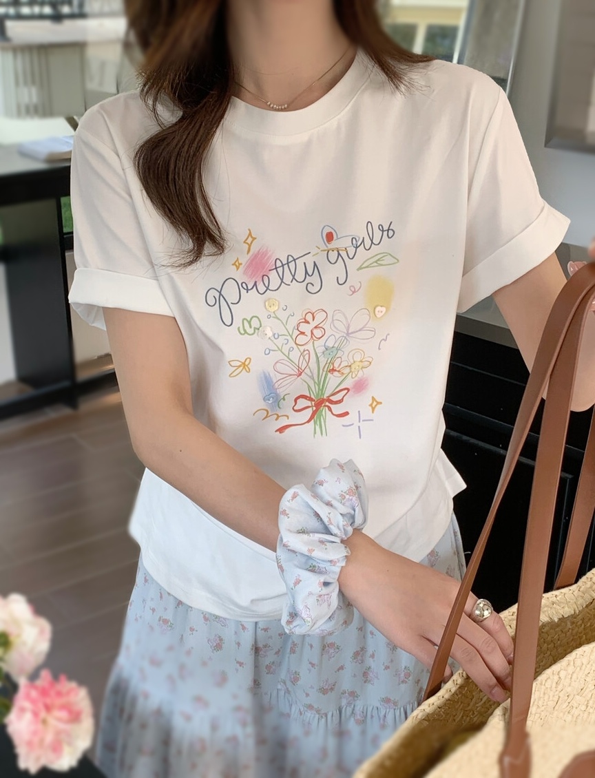 OLA韓國直郵實拍女裝新款熱賣推薦時尚26春夏休閑職業T恤mellor/OLAT恤