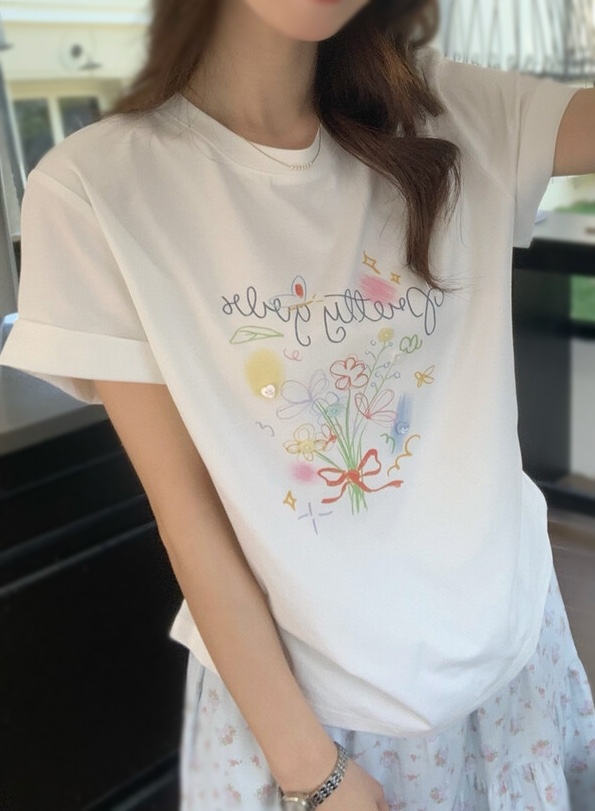 OLA韓國直郵實拍女裝新款熱賣推薦時尚26春夏休閑職業T恤mellor/OLAT恤