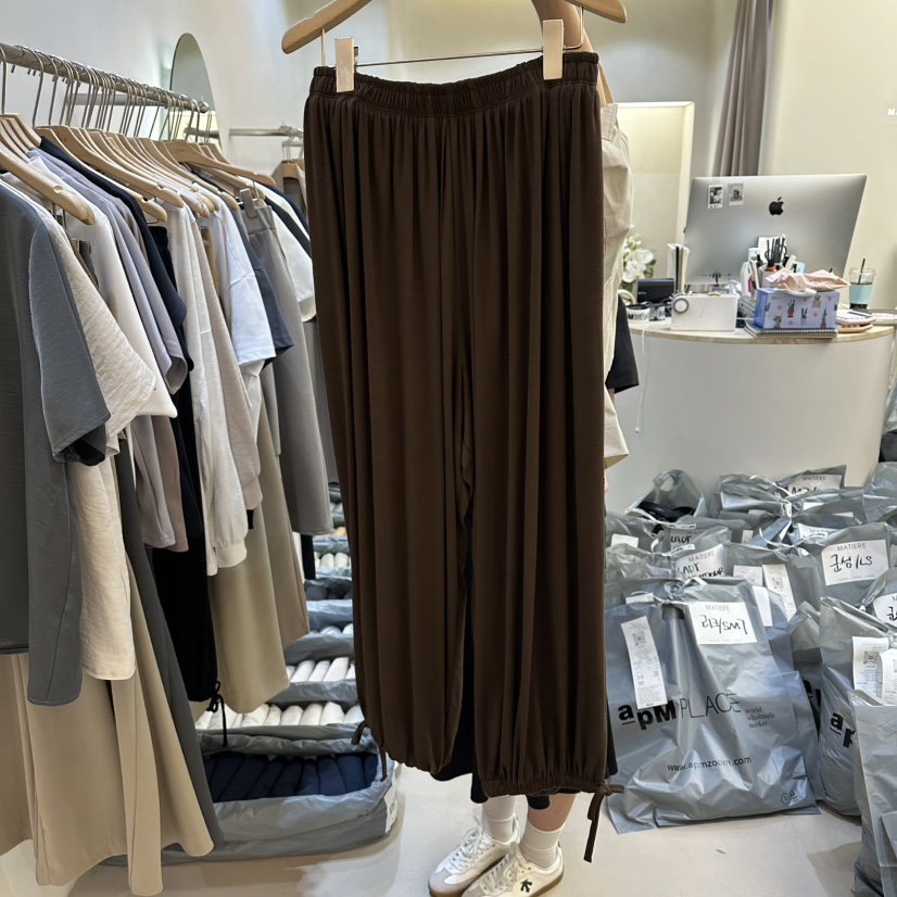 MATIERE韓國直郵女士新品時尚人氣26春夏熱賣休閑推薦休閑褲MATIERE休閑褲圖色1棕色