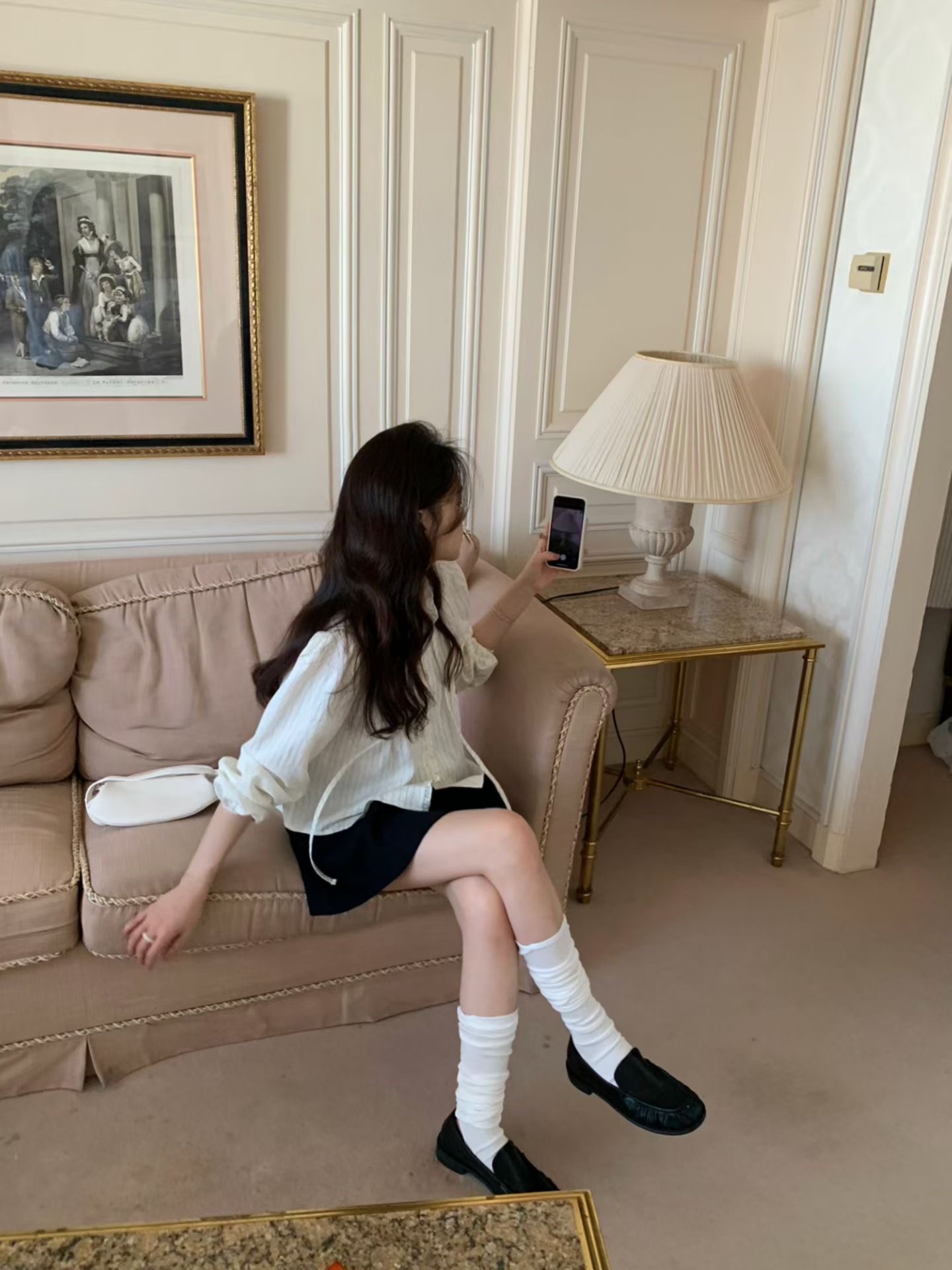 PYT-ot東大門代購女裝新品真品休閑人氣時尚職業襯衫蕾絲衫pretty young thing襯衫/蕾絲衫