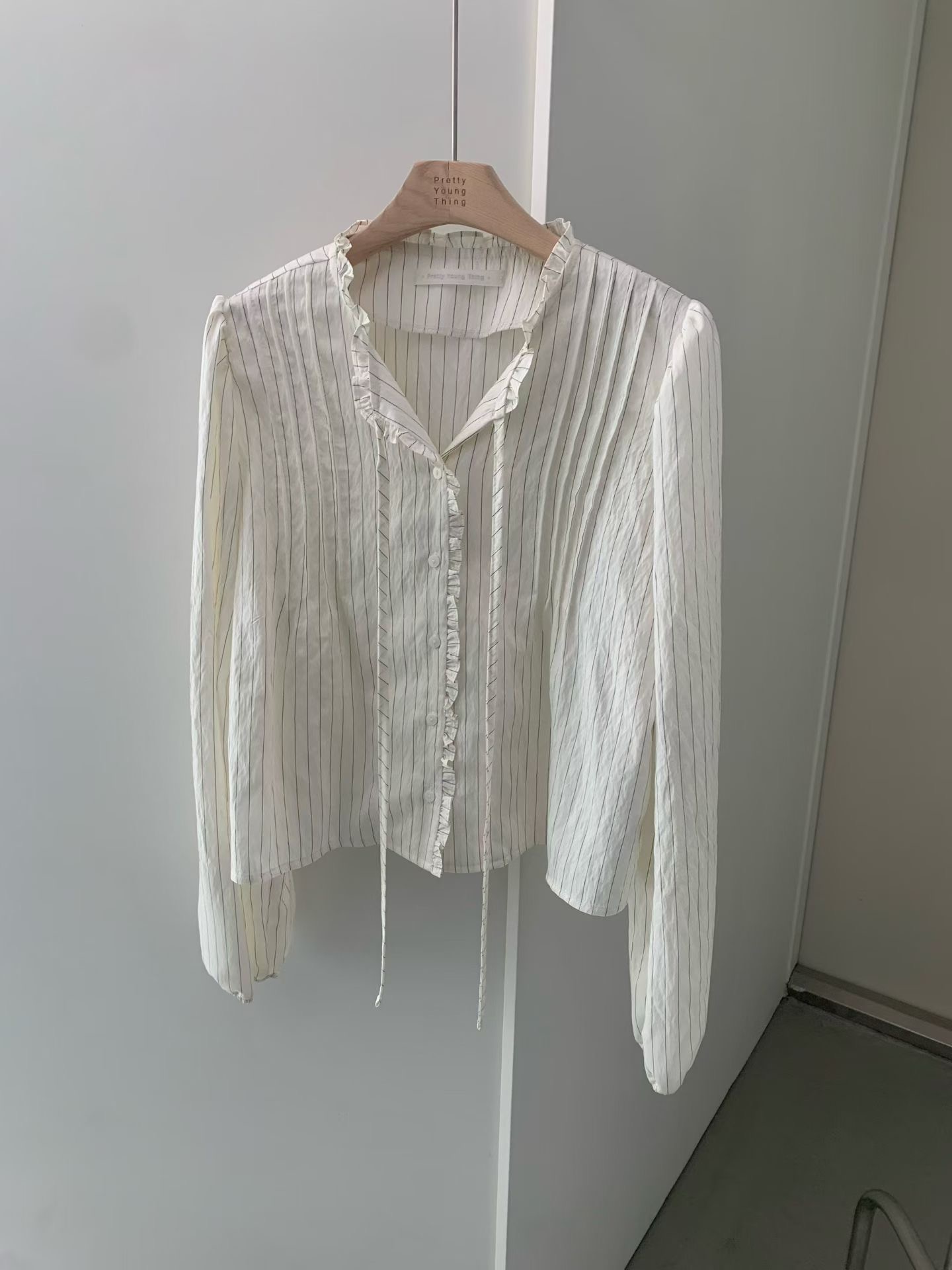 PYT-ot東大門代購女裝新品真品休閑人氣時尚職業襯衫蕾絲衫pretty young thing襯衫/蕾絲衫圖色1