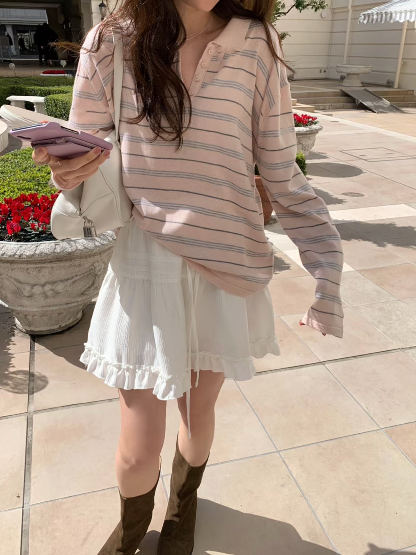 PYT-ot韓國直郵女士新款休閑職業熱賣推薦人氣時尚針織衫pretty young thing針織衫圖色1