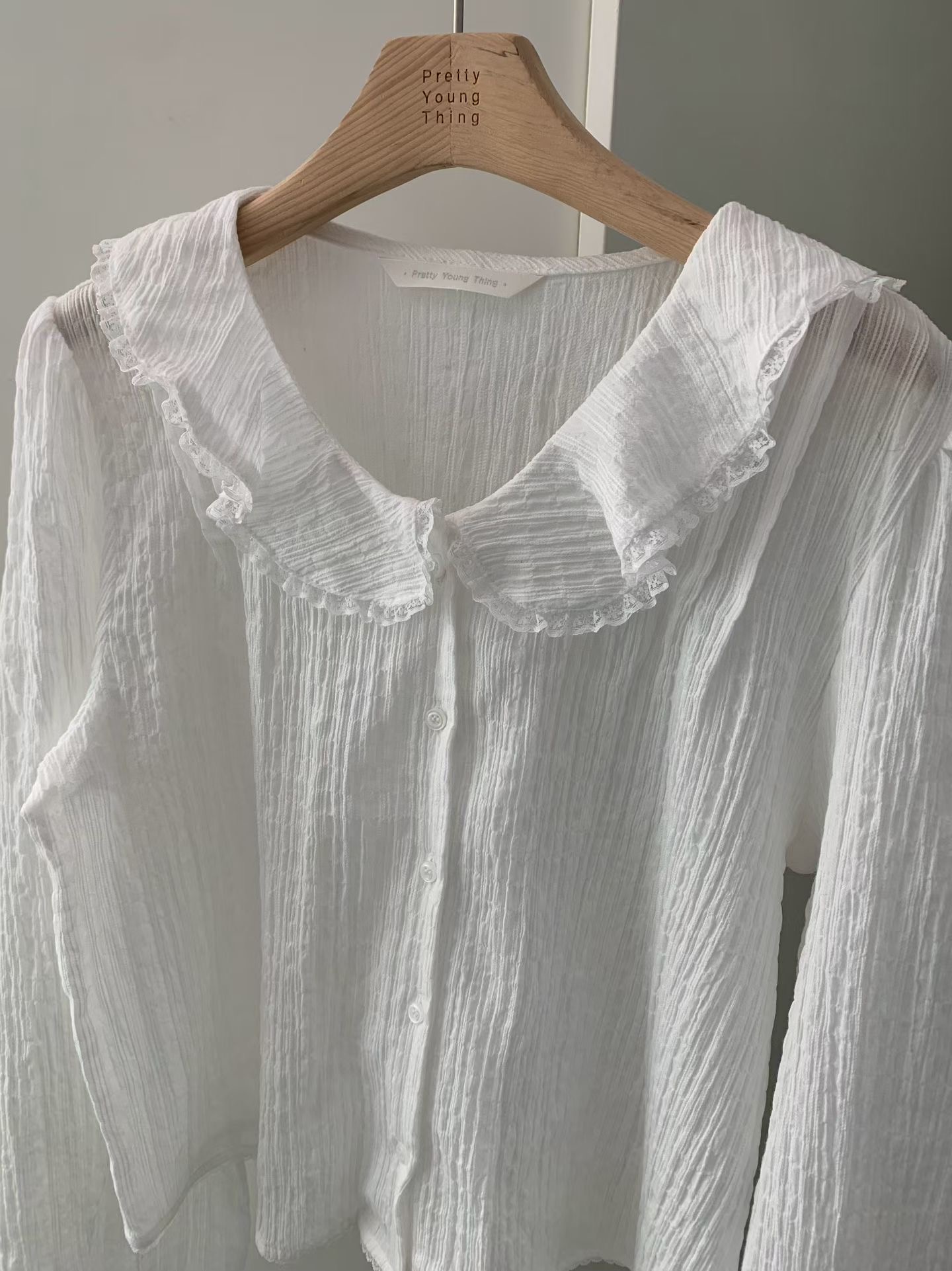 PYT-ot東大門實拍女士新品推薦人氣熱賣26春夏襯衫蕾絲衫pretty young thing襯衫/蕾絲衫