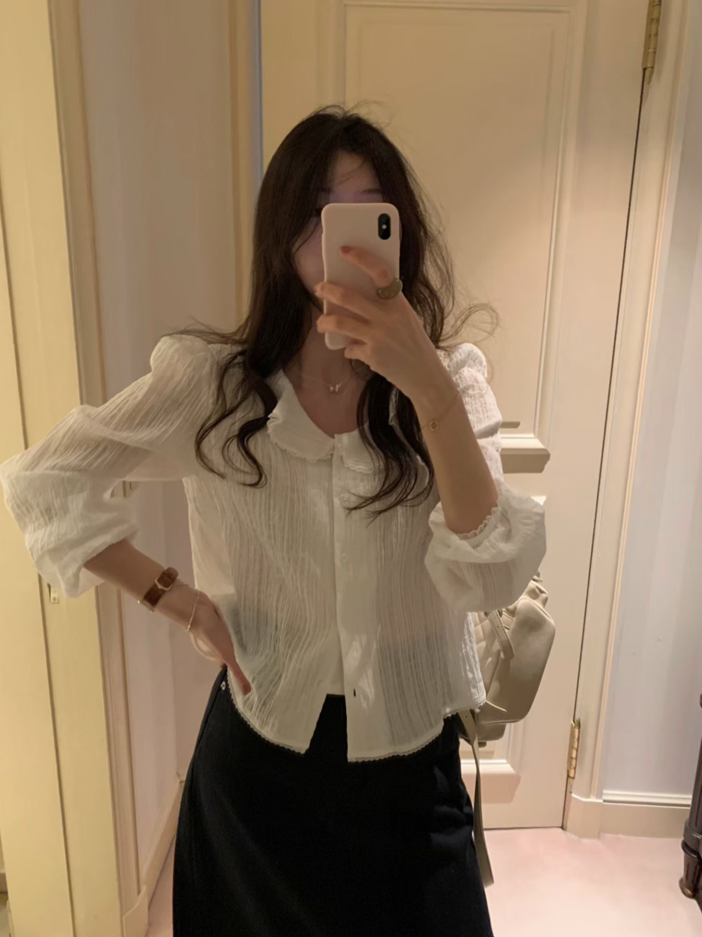 PYT-ot東大門實拍女士新品推薦人氣熱賣26春夏襯衫蕾絲衫pretty young thing襯衫/蕾絲衫