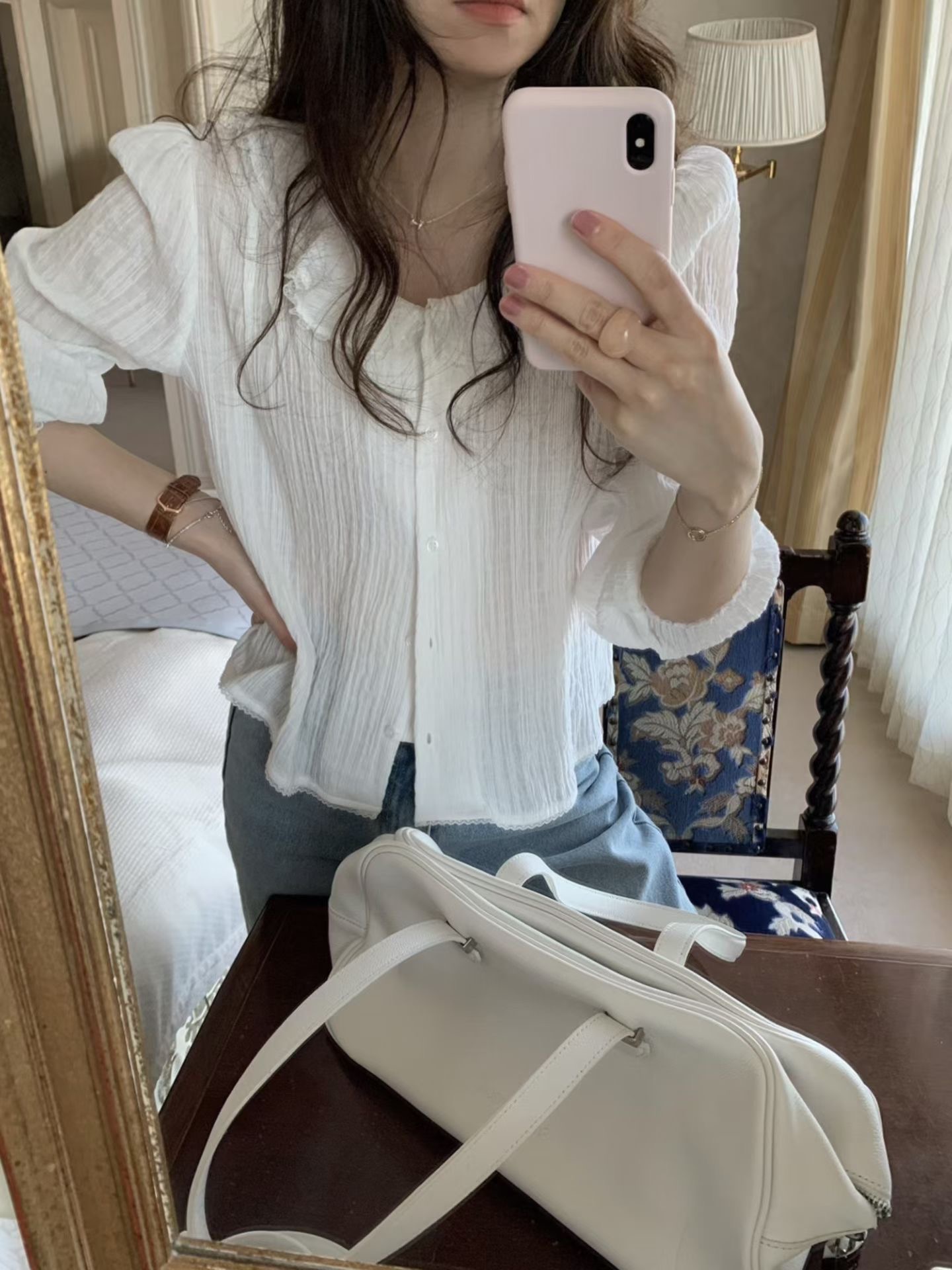 PYT-ot東大門實拍女士新品推薦人氣熱賣26春夏襯衫蕾絲衫pretty young thing襯衫/蕾絲衫