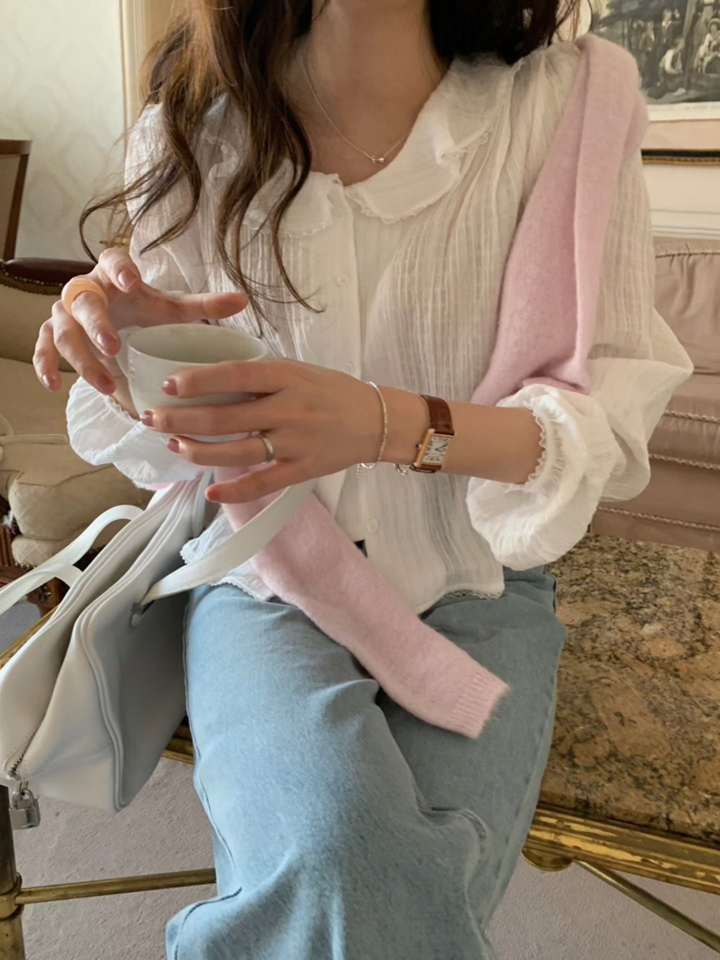 PYT-ot東大門實拍女士新品推薦人氣熱賣26春夏襯衫蕾絲衫pretty young thing襯衫/蕾絲衫