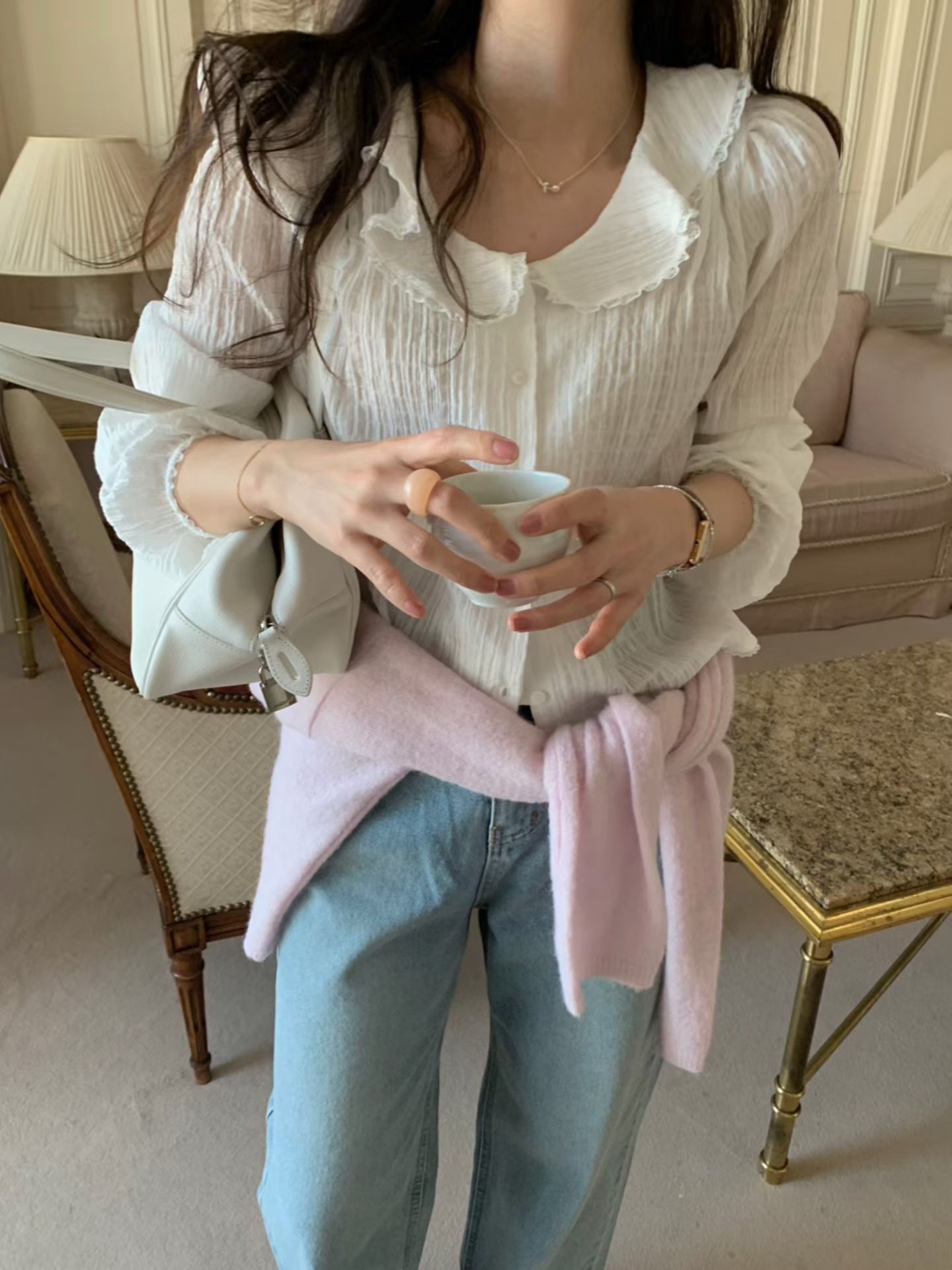 PYT-ot東大門實拍女士新品推薦人氣熱賣26春夏襯衫蕾絲衫pretty young thing襯衫/蕾絲衫