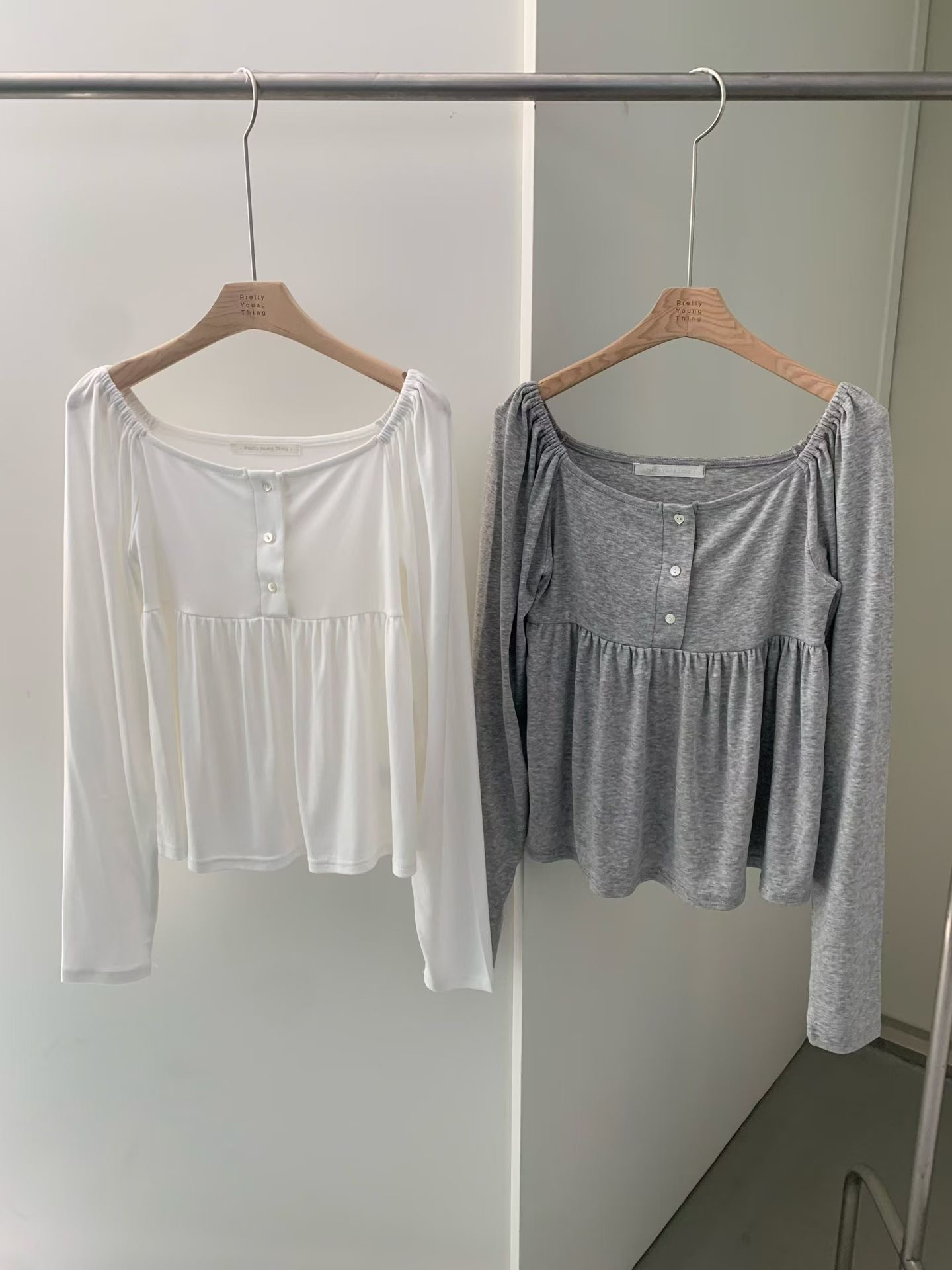 PYT-ot韓國直郵女裝新品26春夏推薦真品職業熱賣長袖T恤pretty young thing長袖T恤