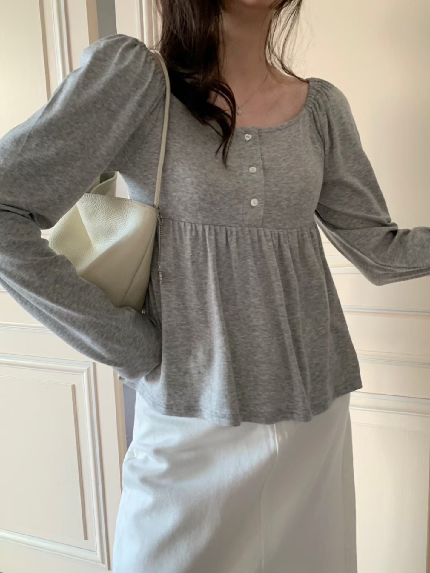 PYT-ot韓國直郵女裝新品26春夏推薦真品職業熱賣長袖T恤pretty young thing長袖T恤