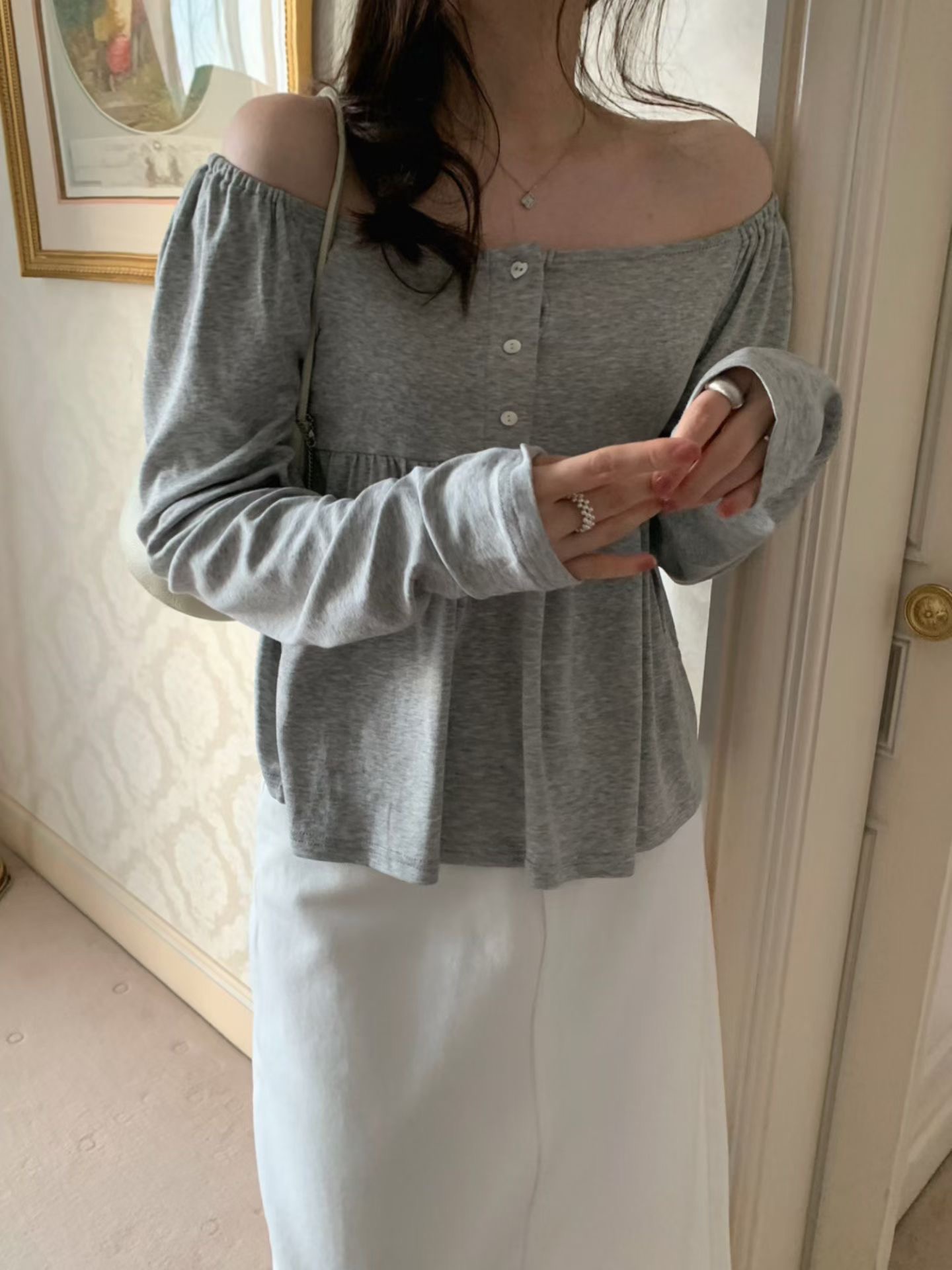 PYT-ot韓國直郵女裝新品26春夏推薦真品職業熱賣長袖T恤pretty young thing長袖T恤圖色2