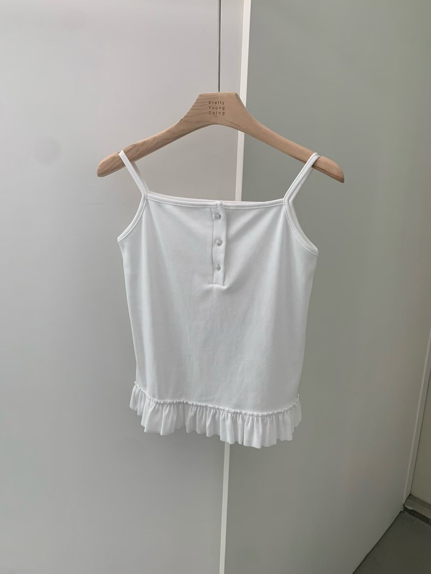 PYT-ot韓國直郵女士新款26春夏真品職業休閑推薦吊帶背心pretty young thing吊帶/背心圖色1