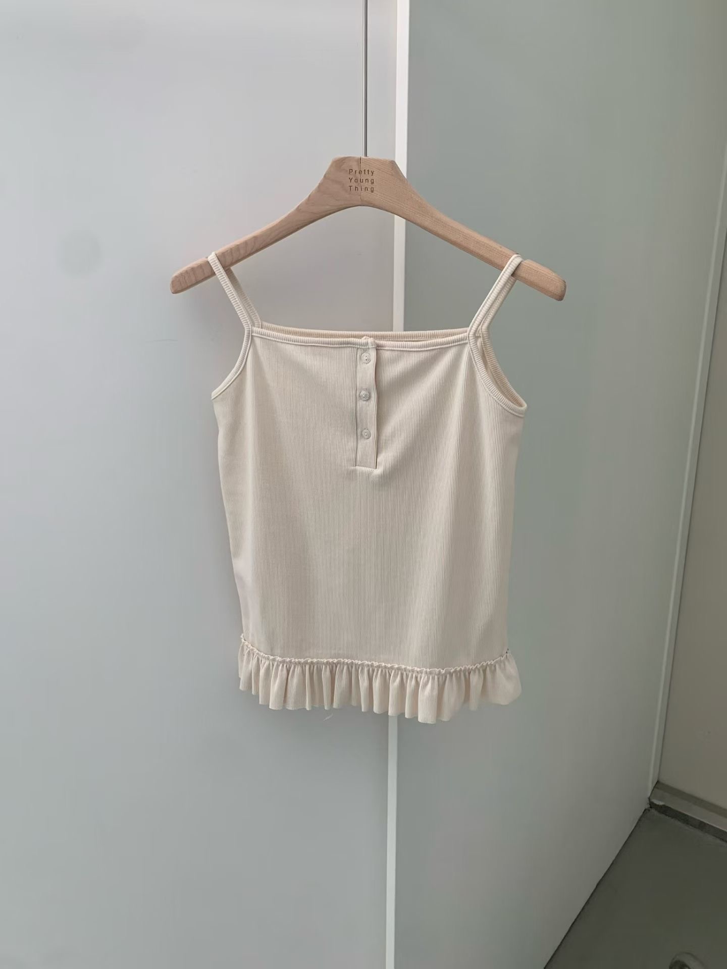 PYT-ot韓國直郵女士新款26春夏真品職業休閑推薦吊帶背心pretty young thing吊帶/背心圖色2