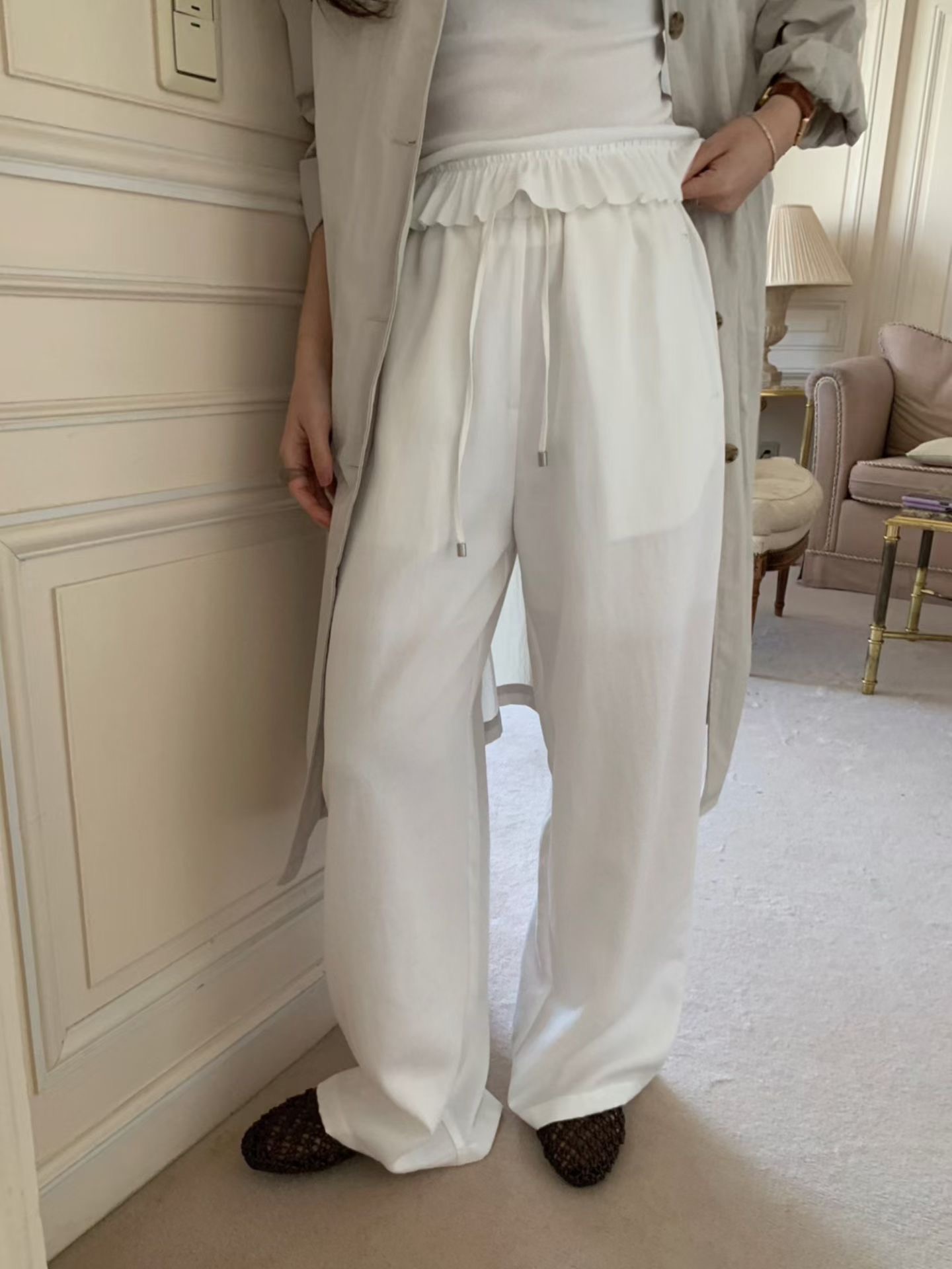 PYT-ot東大門代購女裝新品推薦熱賣時尚26春夏休閑褲纖維pretty young thing休閑褲