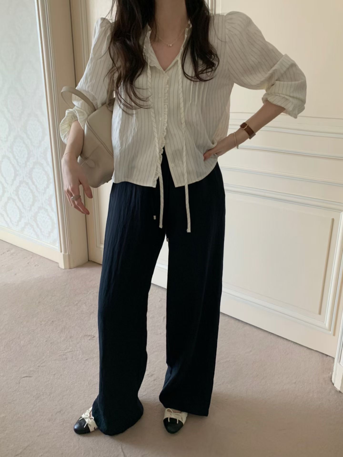 PYT-ot東大門代購女裝新品推薦熱賣時尚26春夏休閑褲纖維pretty young thing休閑褲