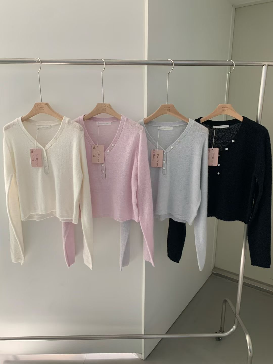 PYT-ot韓國直郵女裝新款推薦26春夏真品人氣休閑熱賣針織衫pretty young thing針織衫圖色4左四色