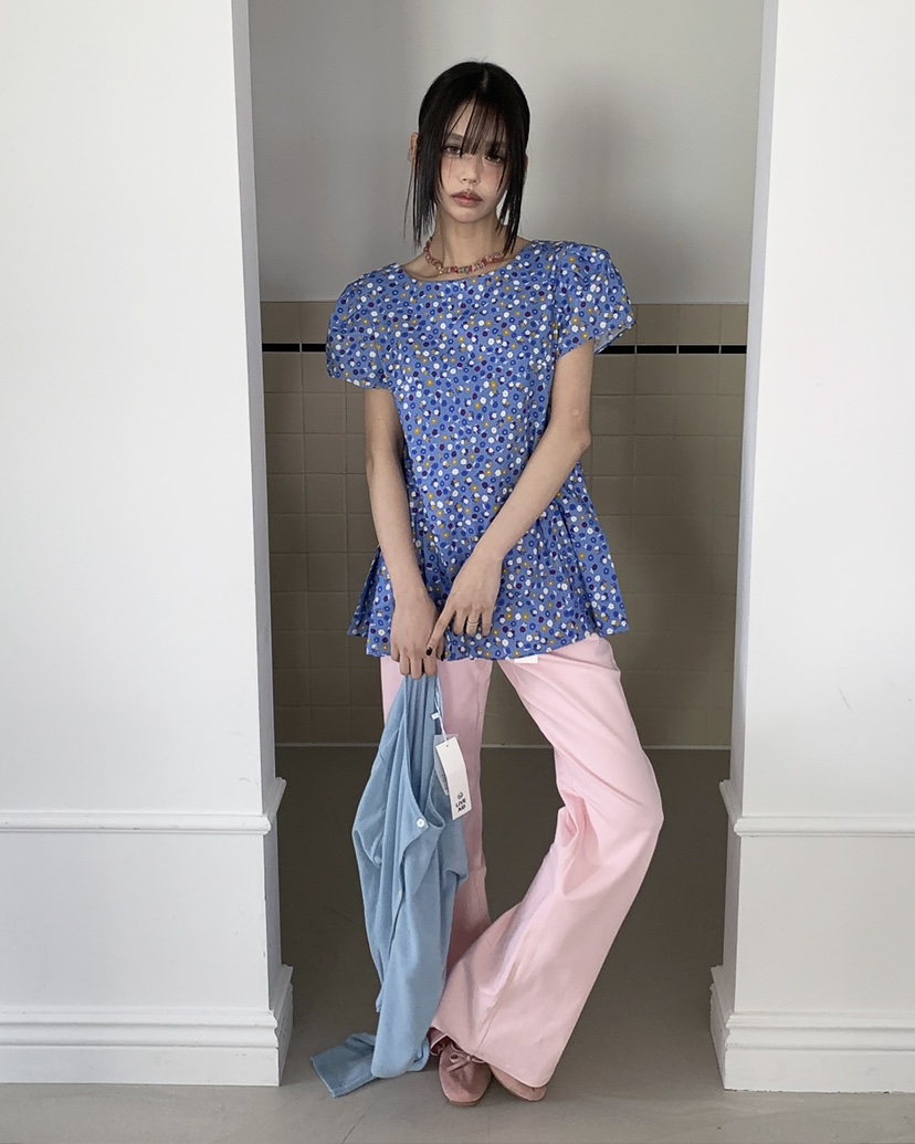 LIVE AID-P韓國直郵女士新品時尚人氣26春夏襯衫蕾絲衫LIVE AID-P襯衫/蕾絲衫