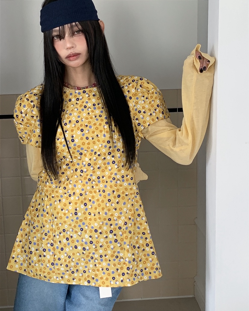 LIVE AID-P韓國直郵女士新品時尚人氣26春夏襯衫蕾絲衫LIVE AID-P襯衫/蕾絲衫