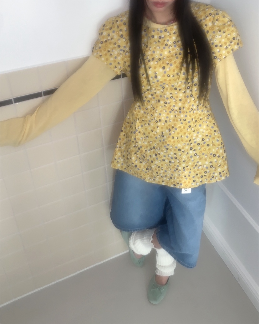 LIVE AID-P韓國直郵女士新品時尚人氣26春夏襯衫蕾絲衫LIVE AID-P襯衫/蕾絲衫