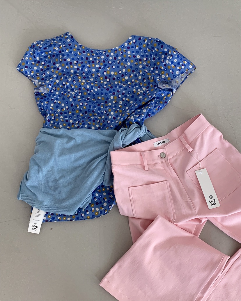 LIVE AID-P韓國直郵女士新品時尚人氣26春夏襯衫蕾絲衫LIVE AID-P襯衫/蕾絲衫