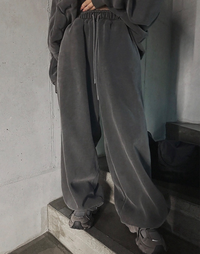 SEEOT韓國東大門代購女裝新品時尚熱賣休閑褲男女同款加絨SEEOT休閑褲圖色1