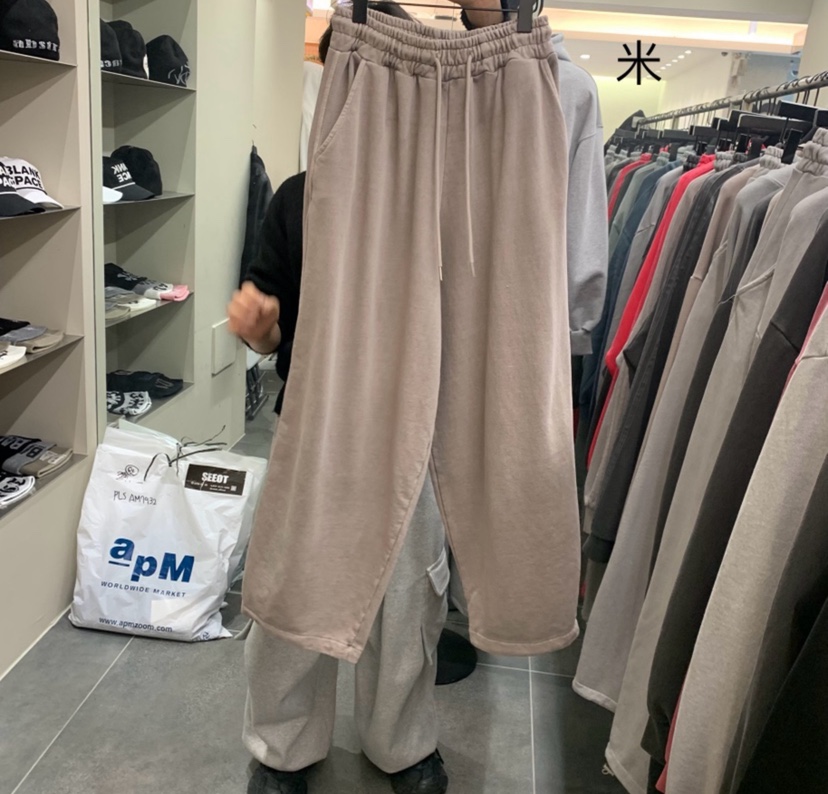 SEEOT韓國東大門代購女裝新品時尚熱賣休閑褲男女同款加絨SEEOT休閑褲圖色2