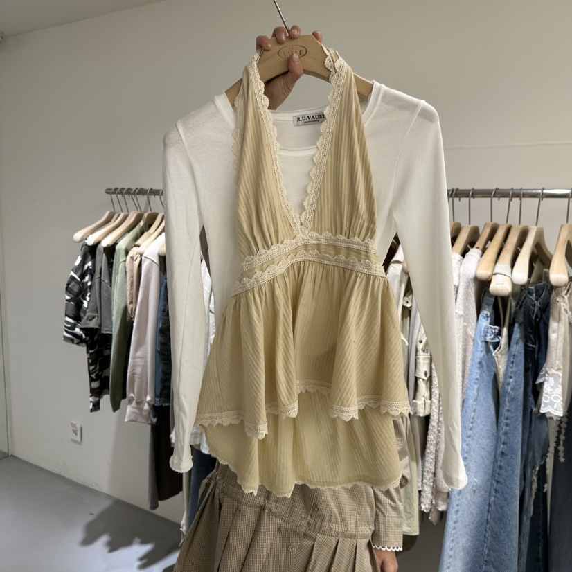 VAULT韓國直郵實拍女士新品時尚26春夏熱賣吊帶背心不含內搭VAULT吊帶/背心圖色2