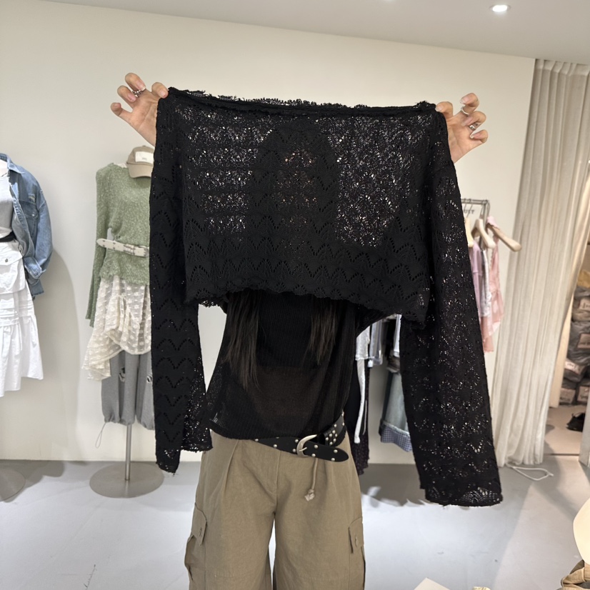 VAULT韓國代購女裝新款休閑時尚26春夏人氣針織衫短款針織VAULT針織衫圖色2