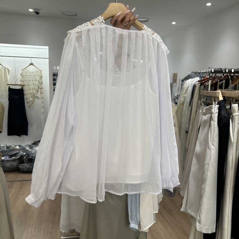 LEWIN韓國直郵實拍女士新款推薦時尚職業26春夏襯衫蕾絲衫LEWIN襯衫/蕾絲衫