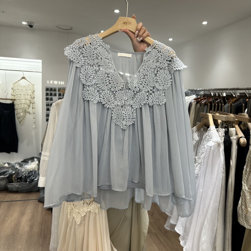 LEWIN韓國直郵實拍女士新款推薦時尚職業26春夏襯衫蕾絲衫LEWIN襯衫/蕾絲衫圖色2