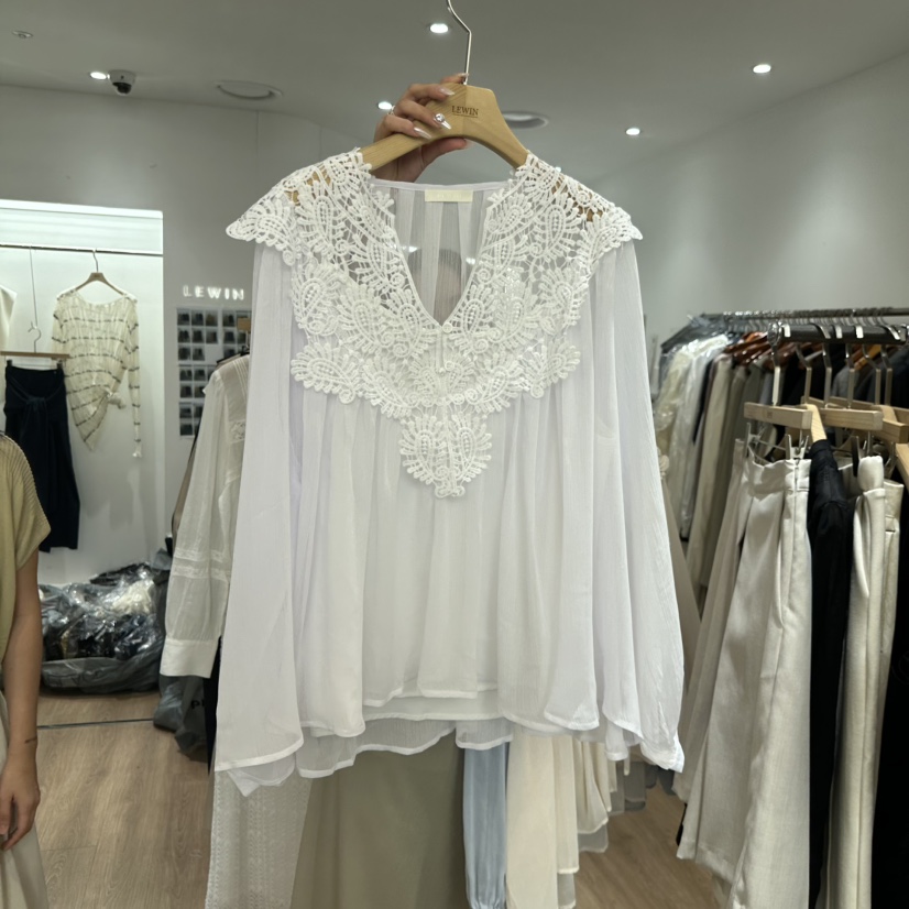 LEWIN韓國直郵實拍女士新款推薦時尚職業26春夏襯衫蕾絲衫LEWIN襯衫/蕾絲衫圖色3