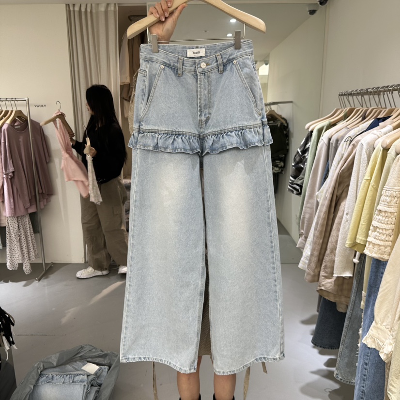 VAULT韓國東大門代購女裝新款人氣休閑26春夏熱賣推薦牛仔褲VAULT牛仔褲圖色1