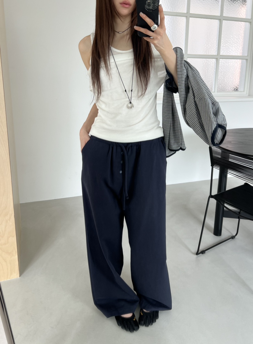 NOVUS韓國直郵女裝新款職業推薦26春夏人氣熱賣休閑褲紐扣NOVUS休閑褲